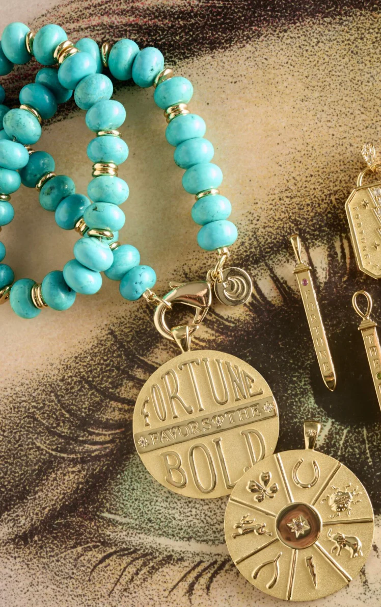 Jane Win Strong Stone Collector Turquoise Beaded Necklace - Image 2