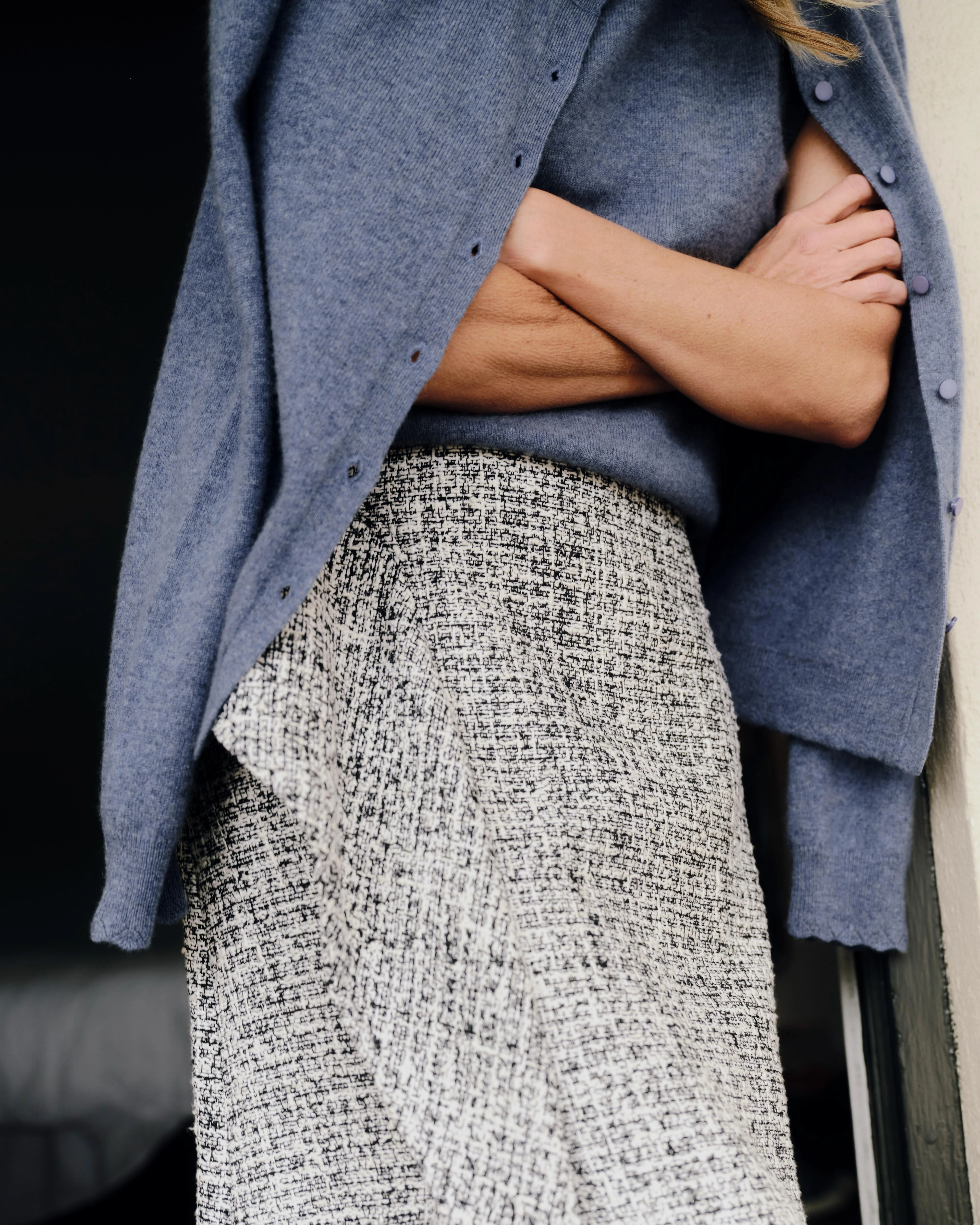 Juniper Midi Skirt-Mulitcolor Tweed - Image 4