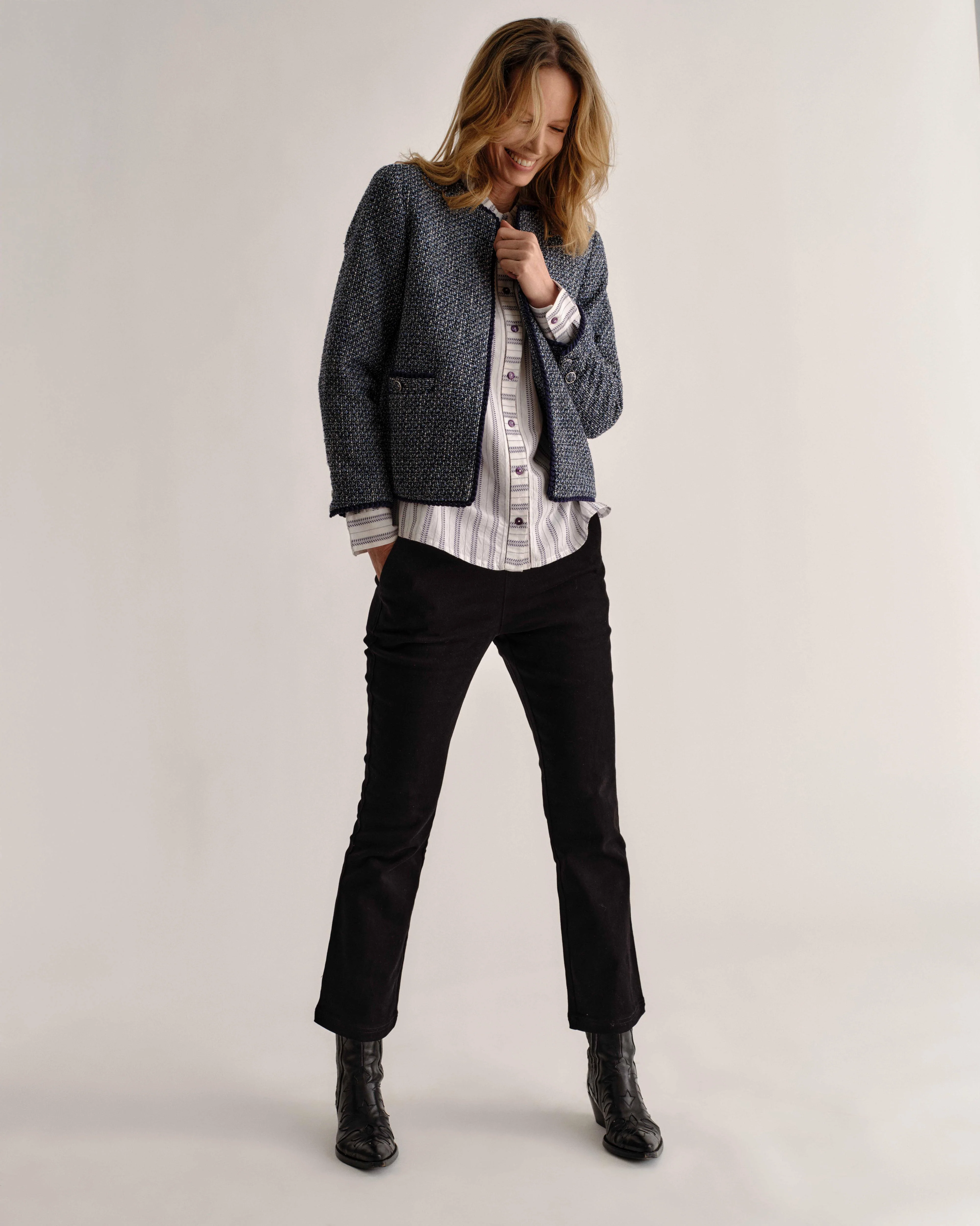 Rosalie Shirt-Coastal Indigo Stripe - Image 7