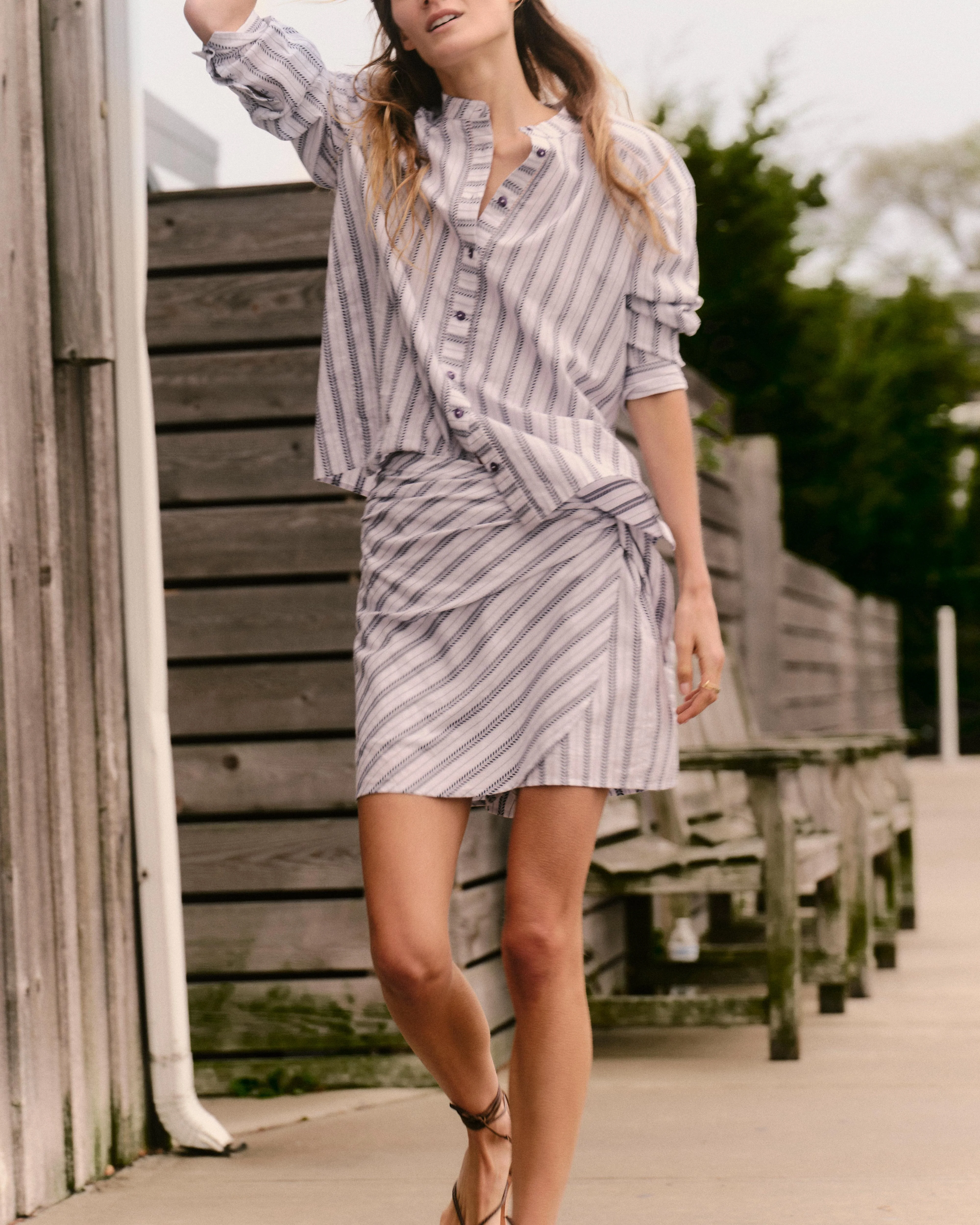 Maris Skort-Coastal Indigo Stripe - Image 4