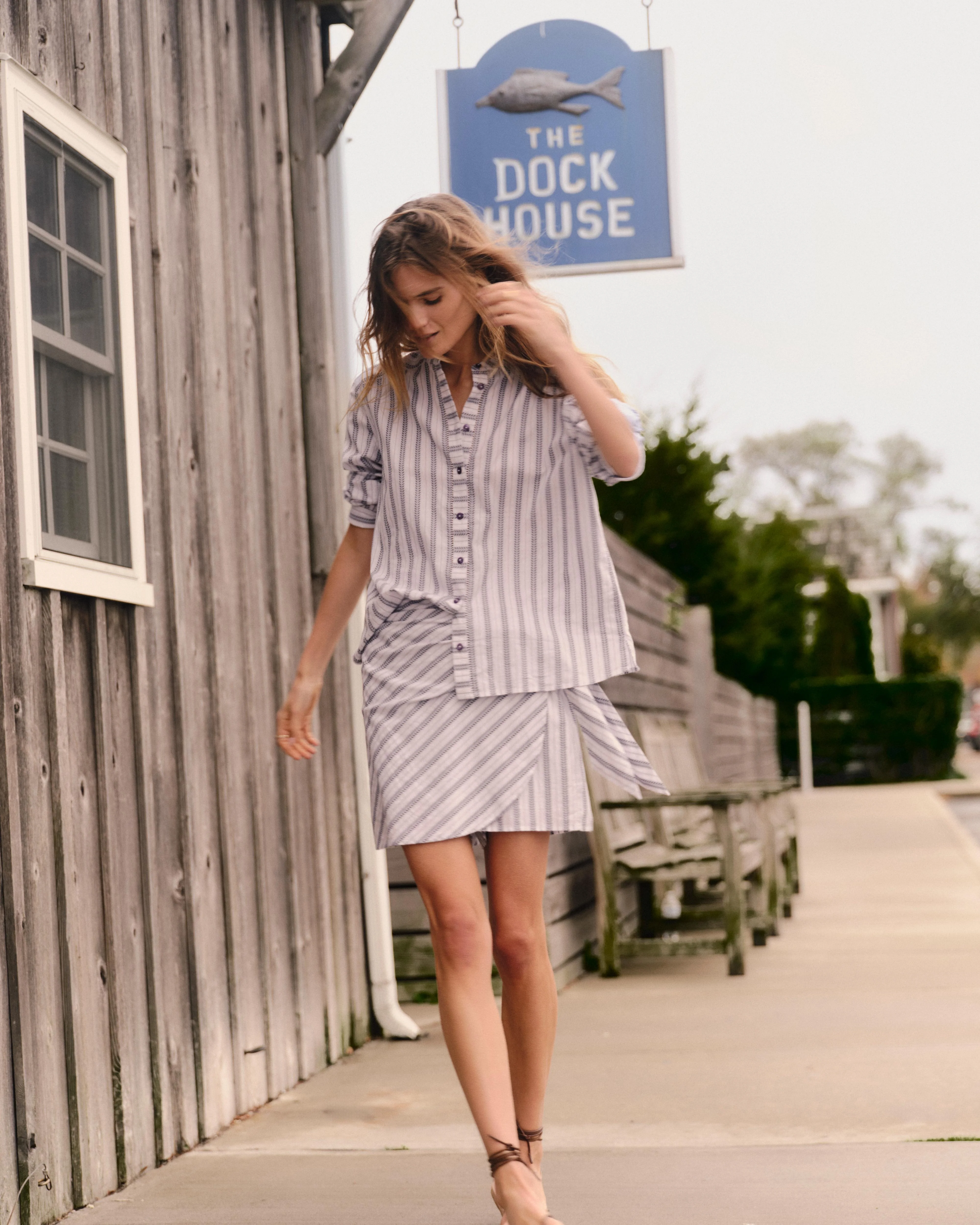 Maris Skort-Coastal Indigo Stripe - Image 5