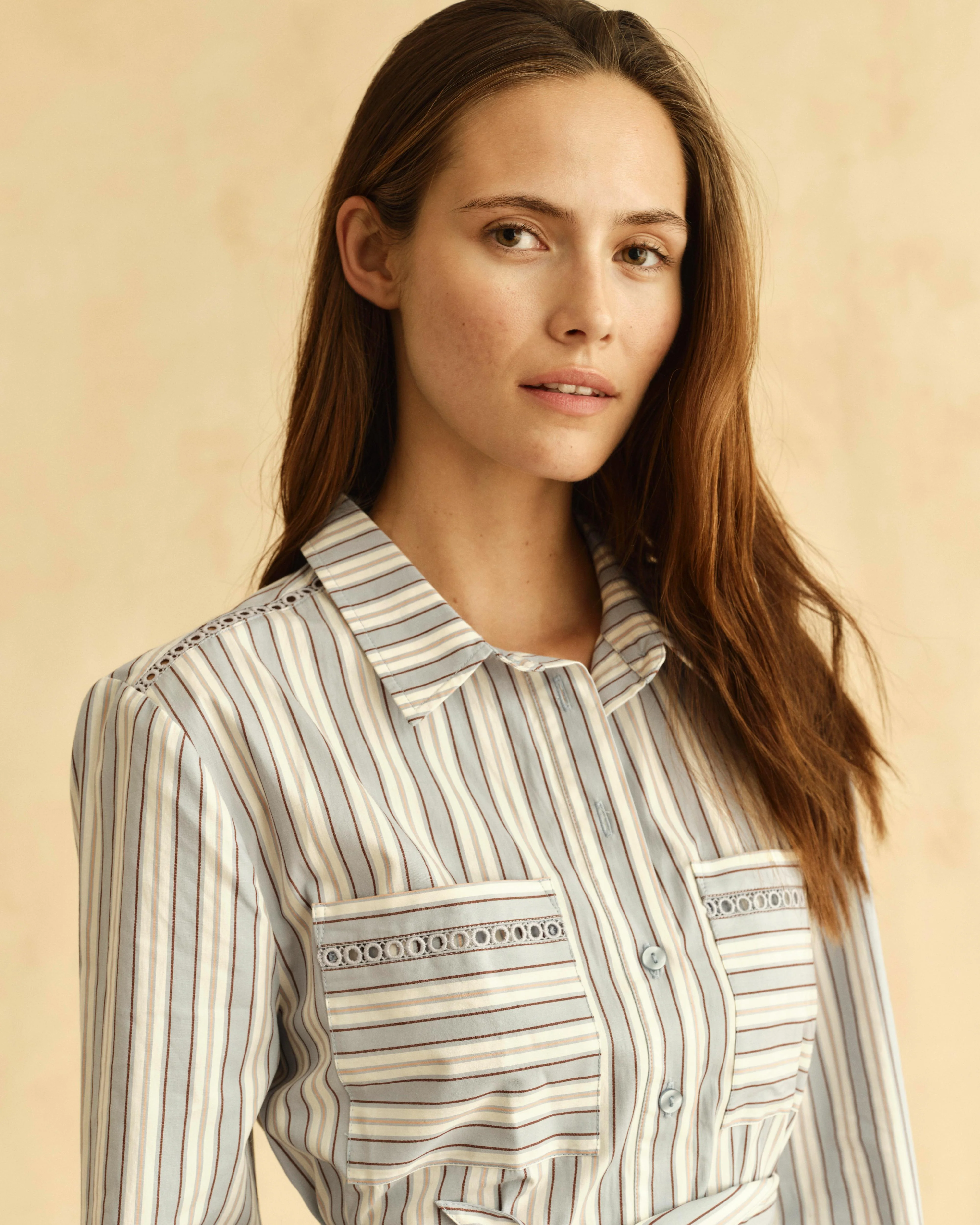 PF26 Celia Dress-Cartolina Stripe-Pale Blue - Image 3