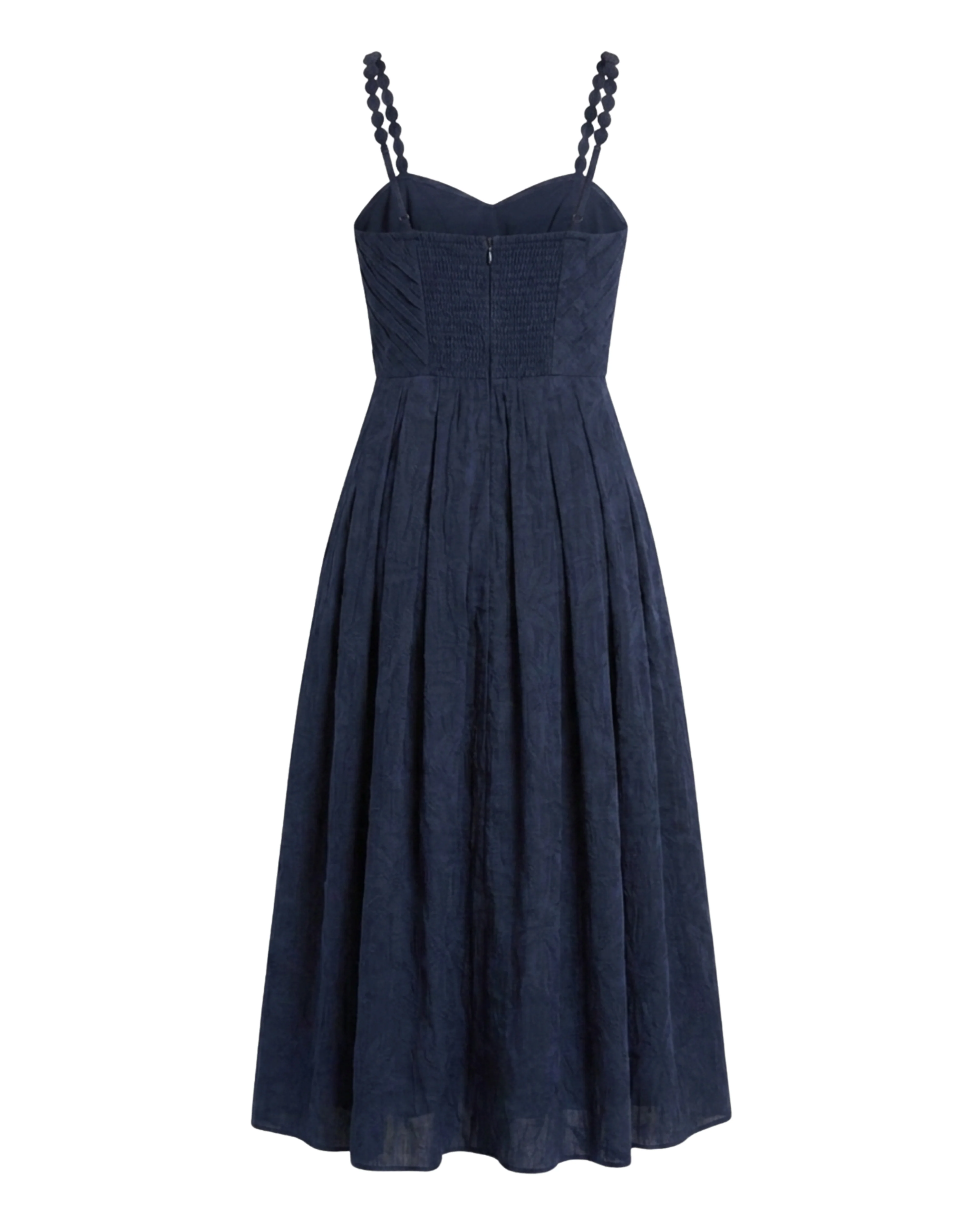 PF26 Marabel Midi Dress-Midnight Blue - Image 3