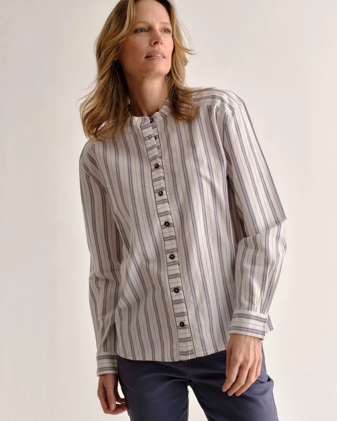 Rosalie Shirt-Coastal Indigo Stripe - Image 5