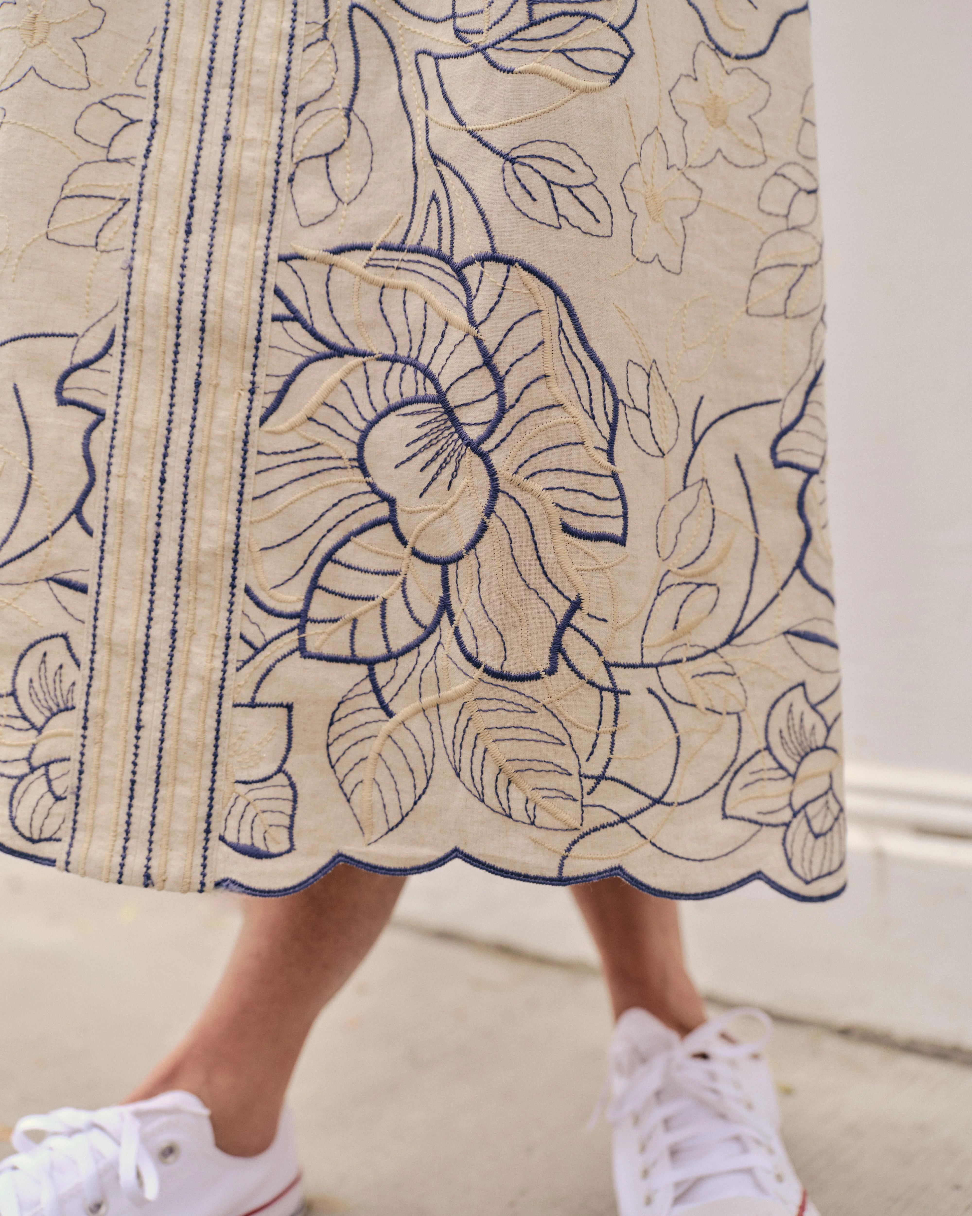 Sandy Midi Dress-Natural Linen - Image 5