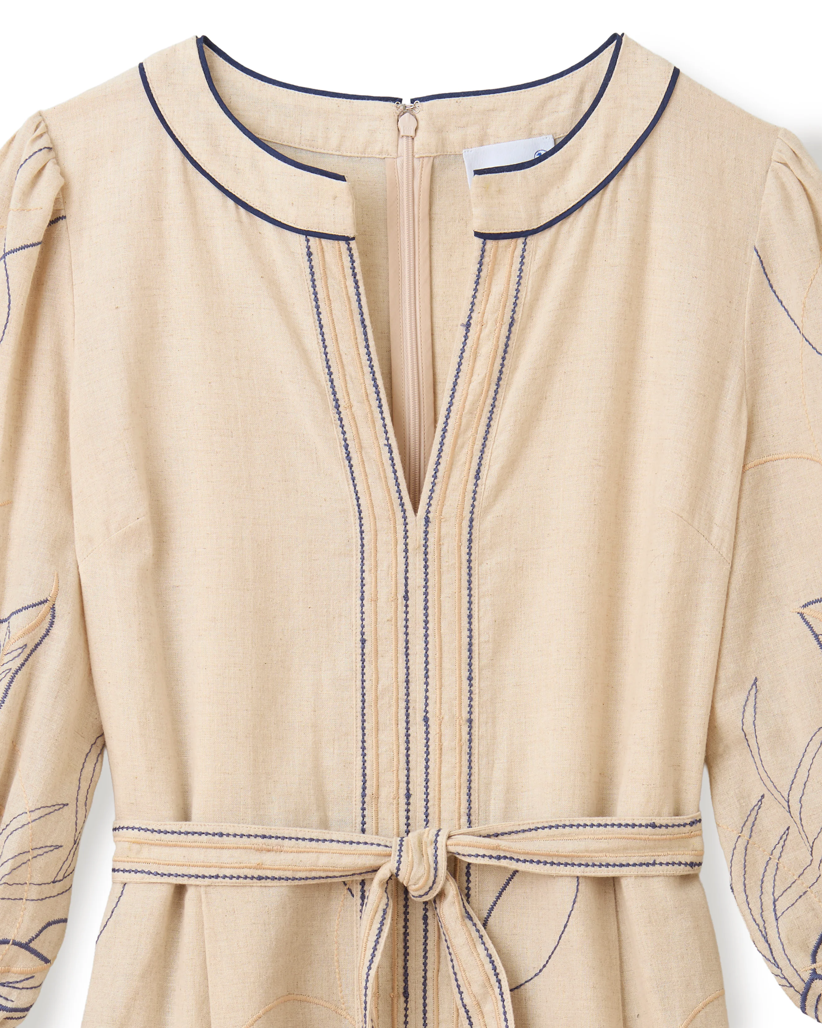 Sandy Midi Dress-Natural Linen - Image 6