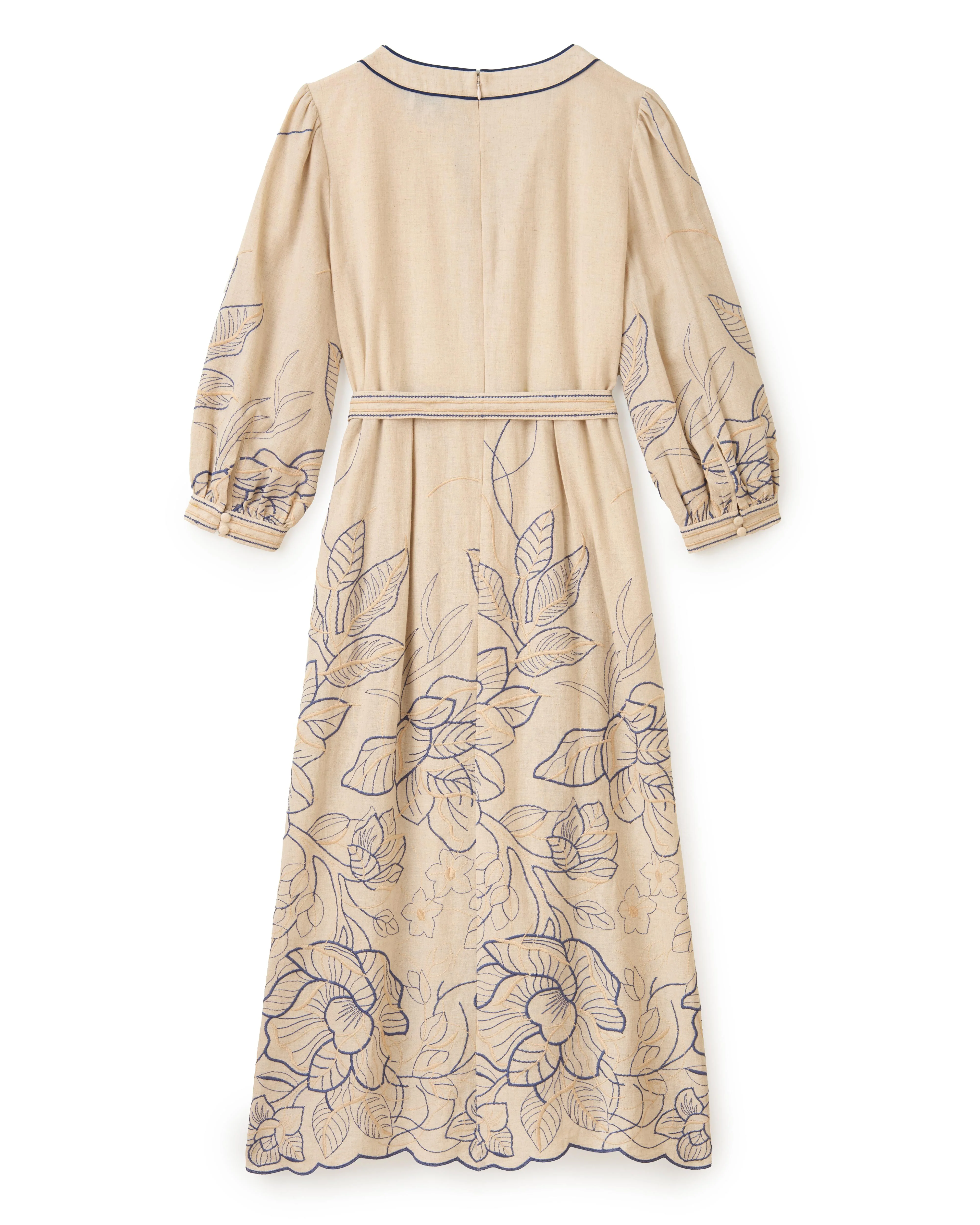Sandy Midi Dress-Natural Linen - Image 7