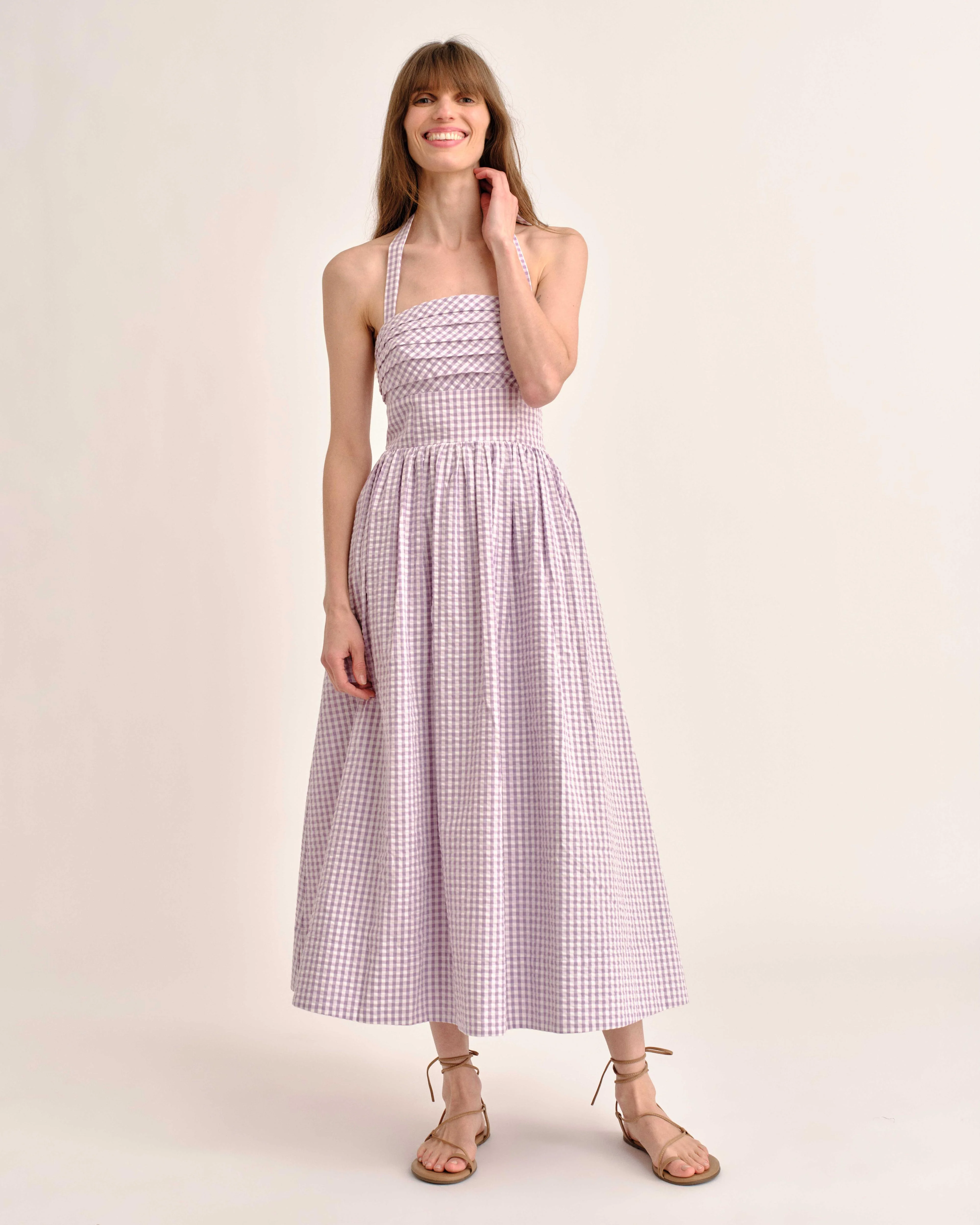 SP26 Chalmers Halter Midi Dress-Wisteria - Image 2