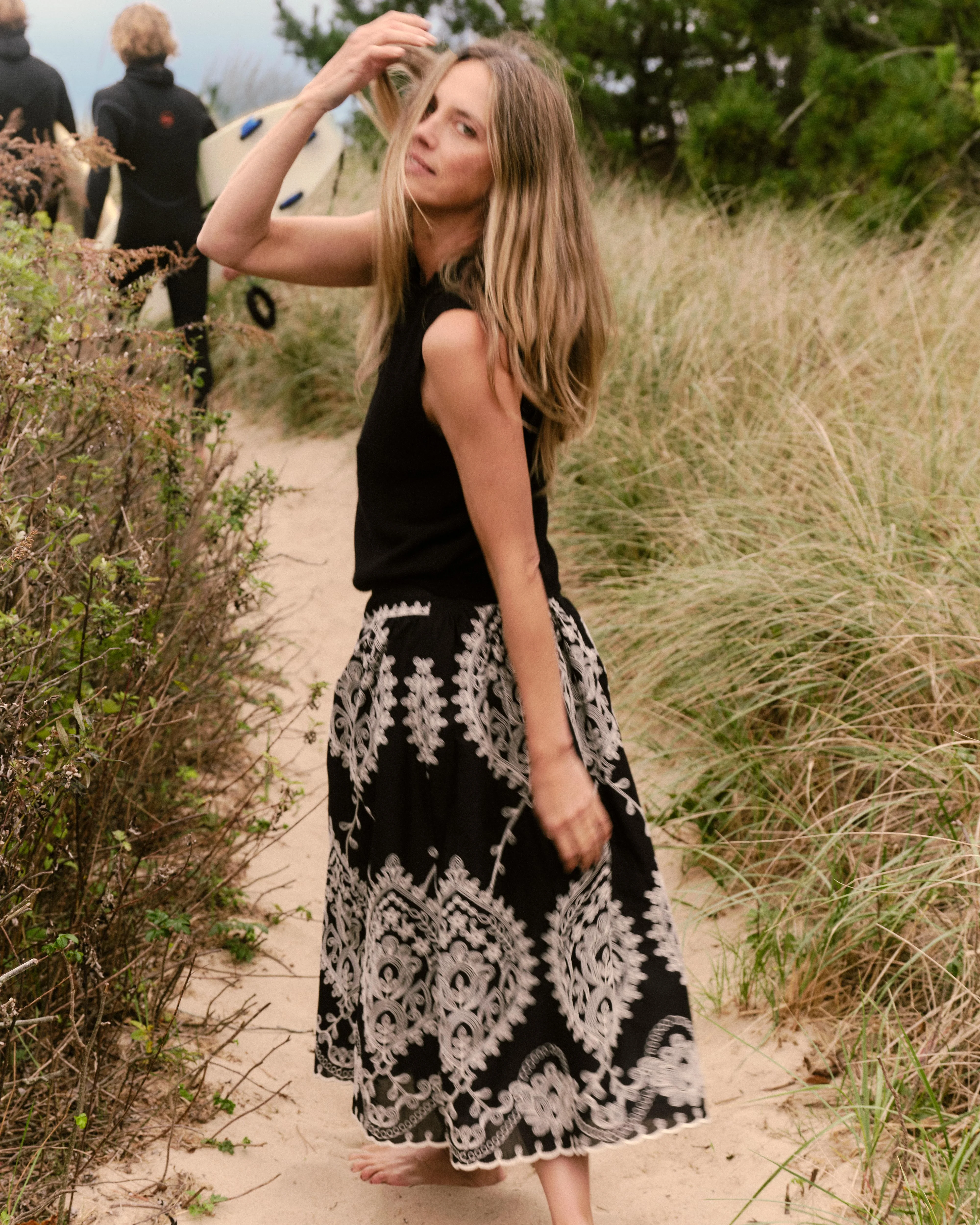 SP26 Georgia Midi Skirt-Noir - Image 3