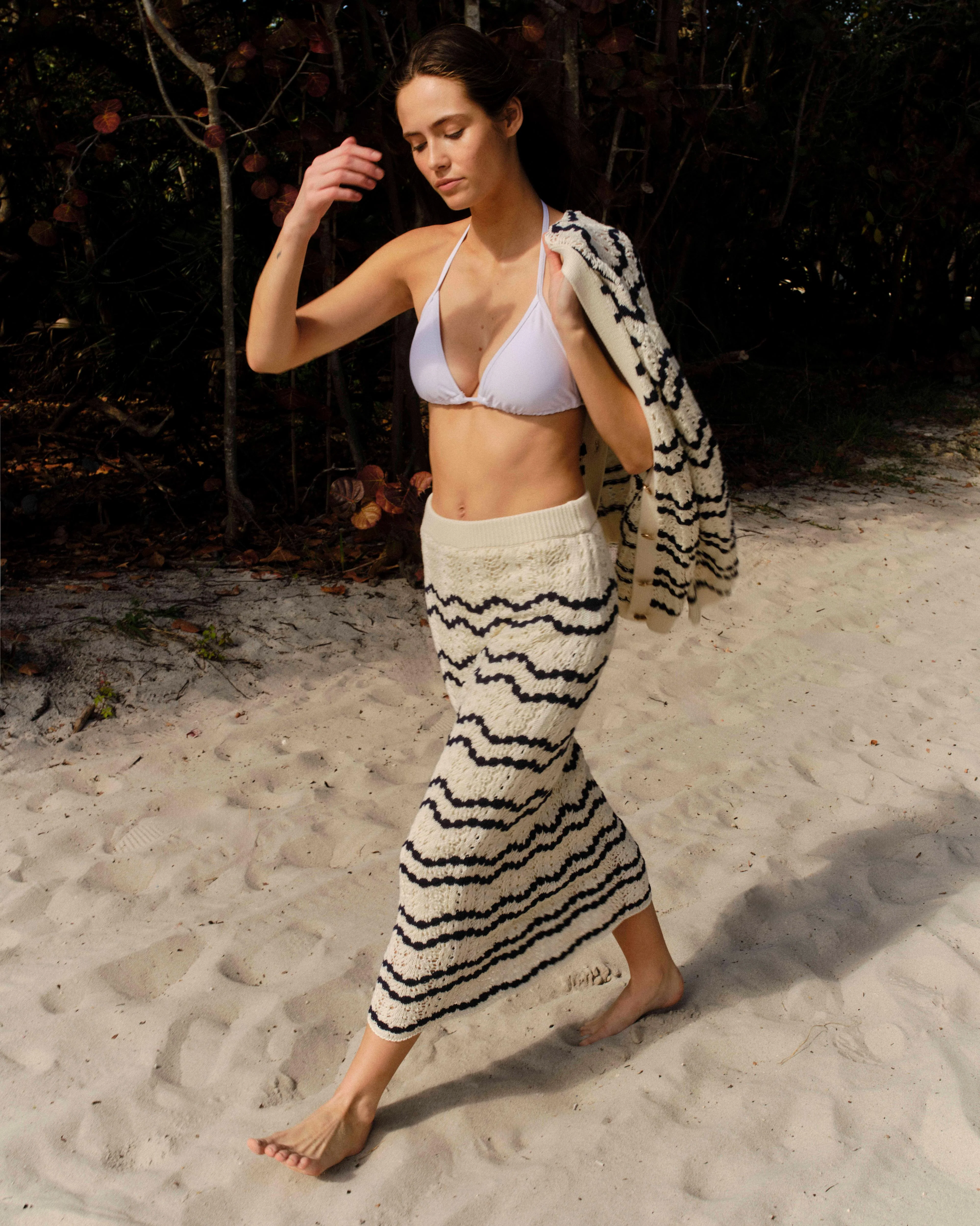 SU26 Caroline Skirt-Beach Wave Stripe-Natural - Image 5