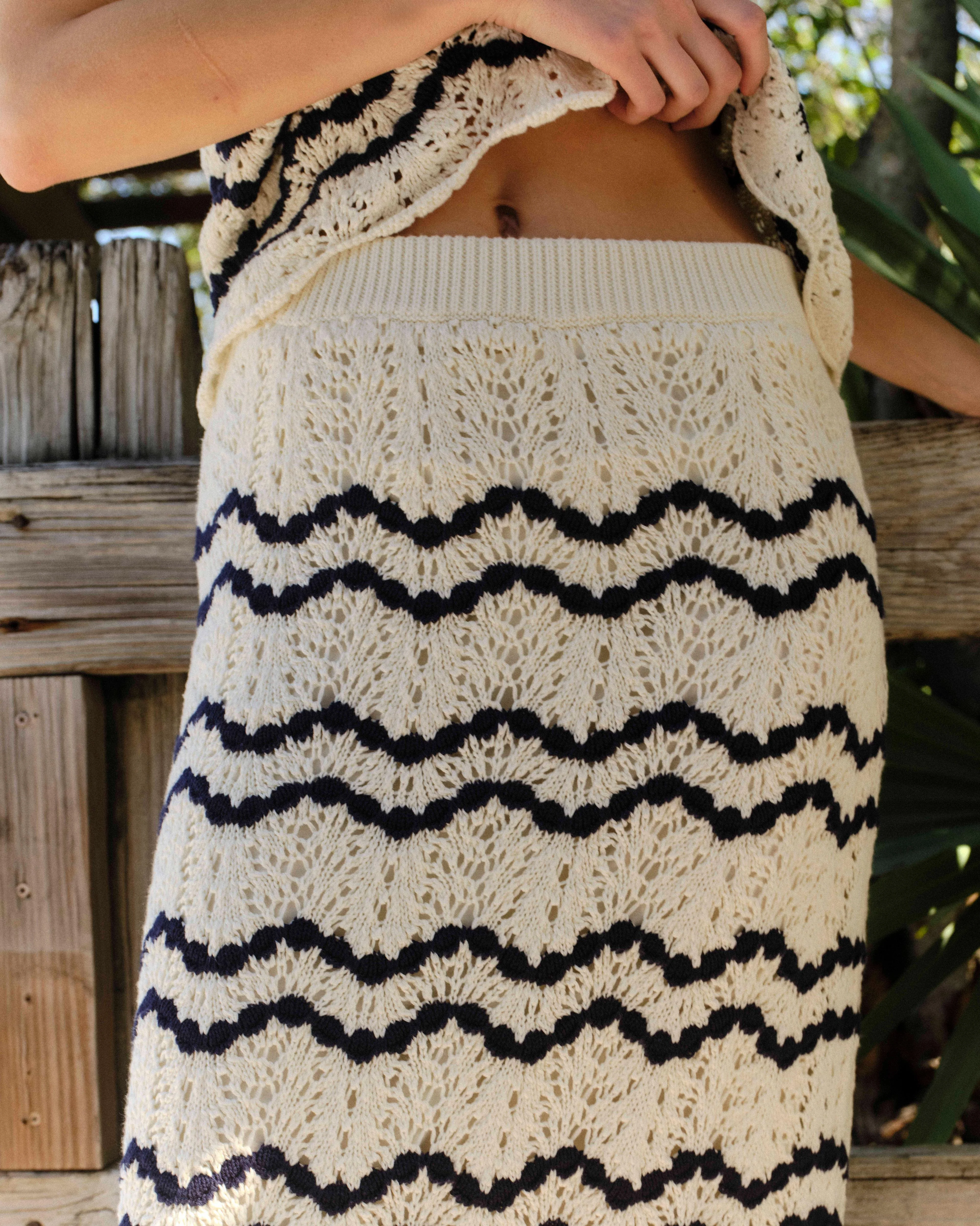 SU26 Caroline Skirt-Beach Wave Stripe-Natural - Image 7
