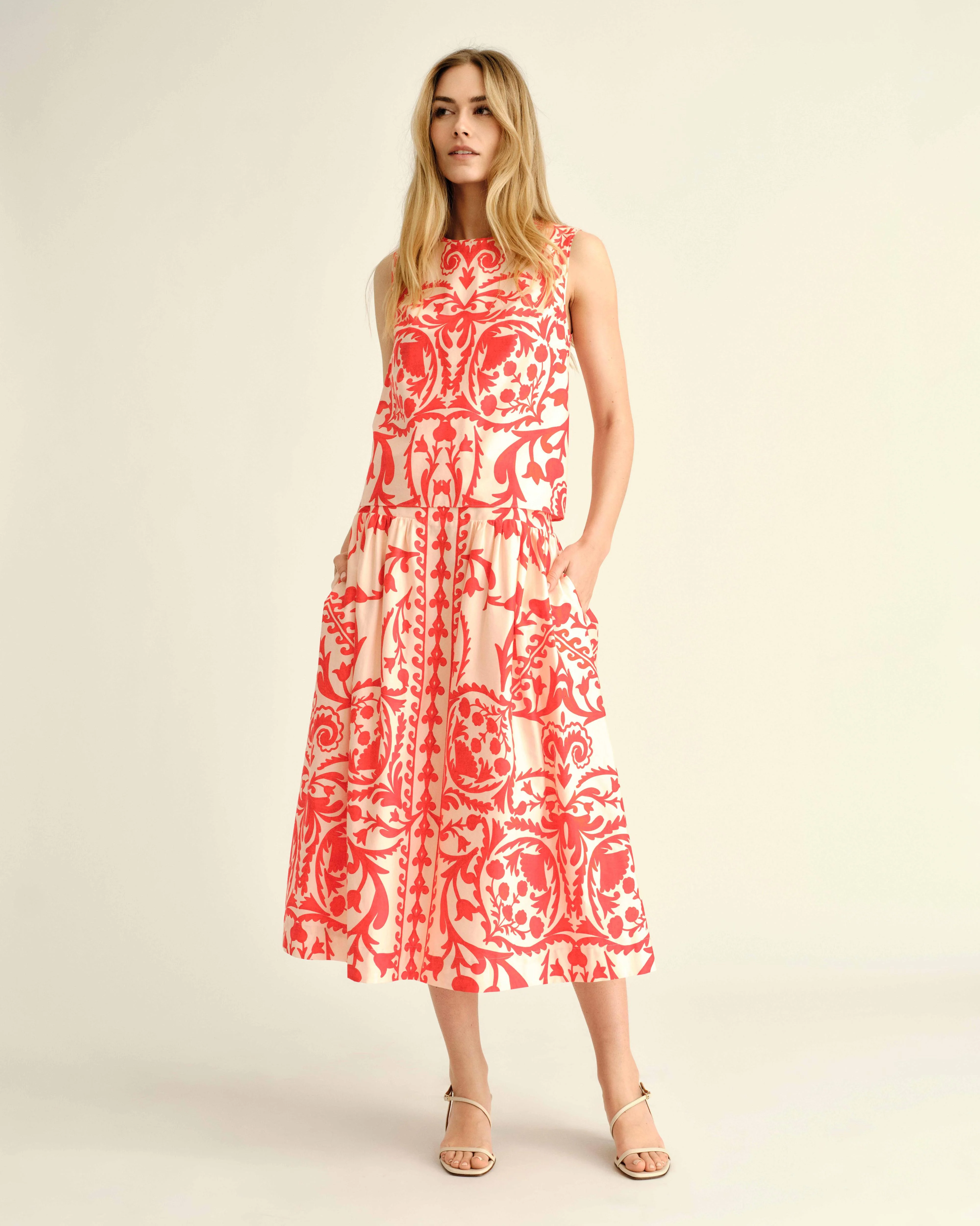 SU26 Georgia Skirt-Faraway Print-Poppy - Image 3